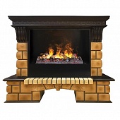 Каминокомплект Real Flame Stone Brick 26 AO (античный дуб)+3D Cassette 630